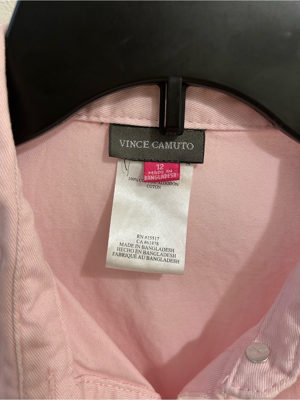 Vince Camuto Pink Sleeveless Button-Front Girls Dress - Picture 4 of 4